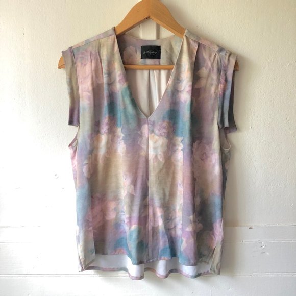 RACHEL COMEY Floral Watercolor Tie-Dye Ombre SML - Picture 9 of 12